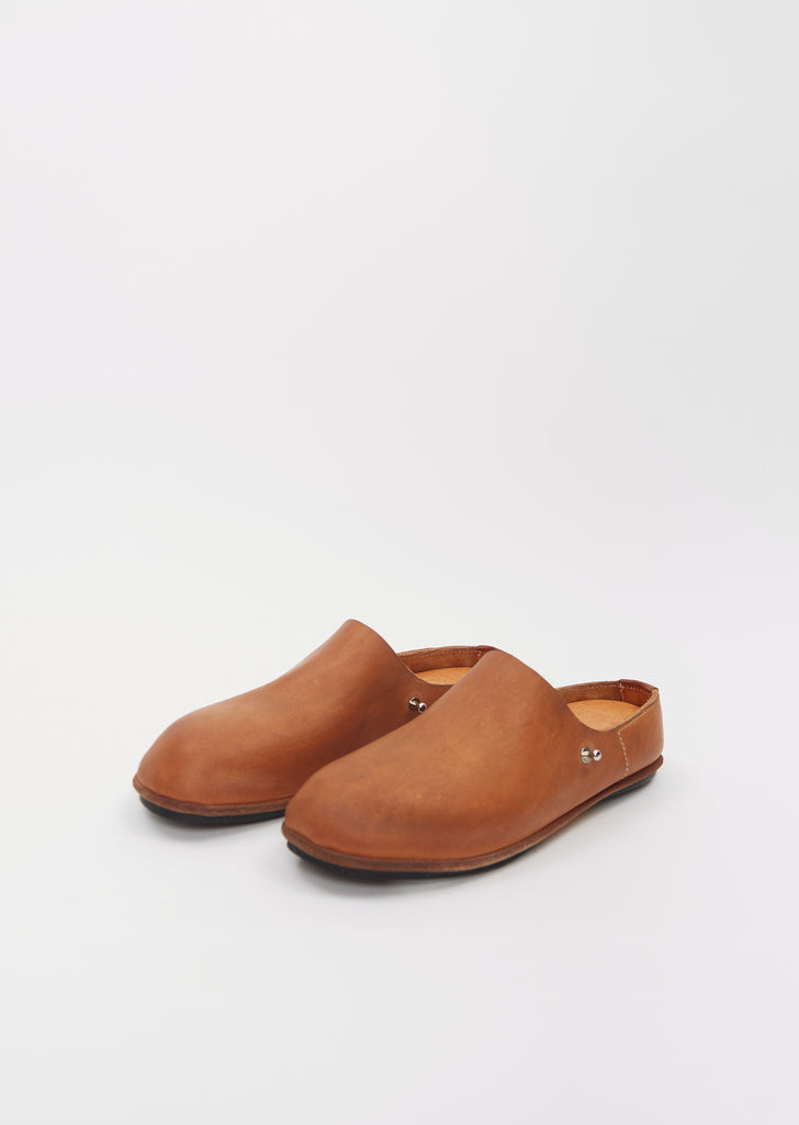 Guidi Leather Clogs — Tan