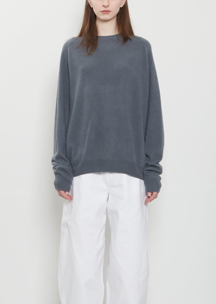BF R-Neck Cashmere Sweater Mono — Gargoyle
