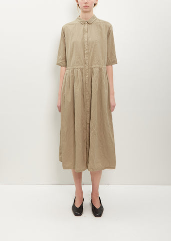 Natural Cacao Dye Dress — Khaki