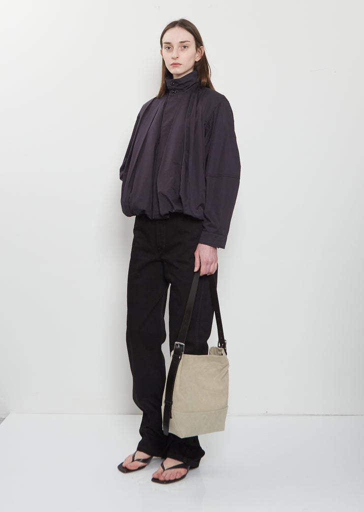 Belted Tote, Small — Dark Linen