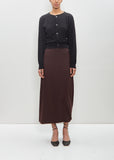 Viscose Silk Twisted Hem Skirt