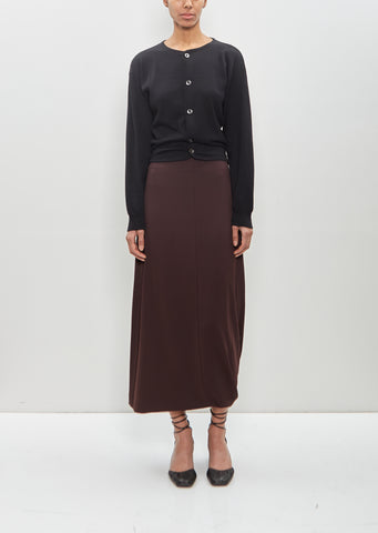 Viscose Silk Twisted Hem Skirt