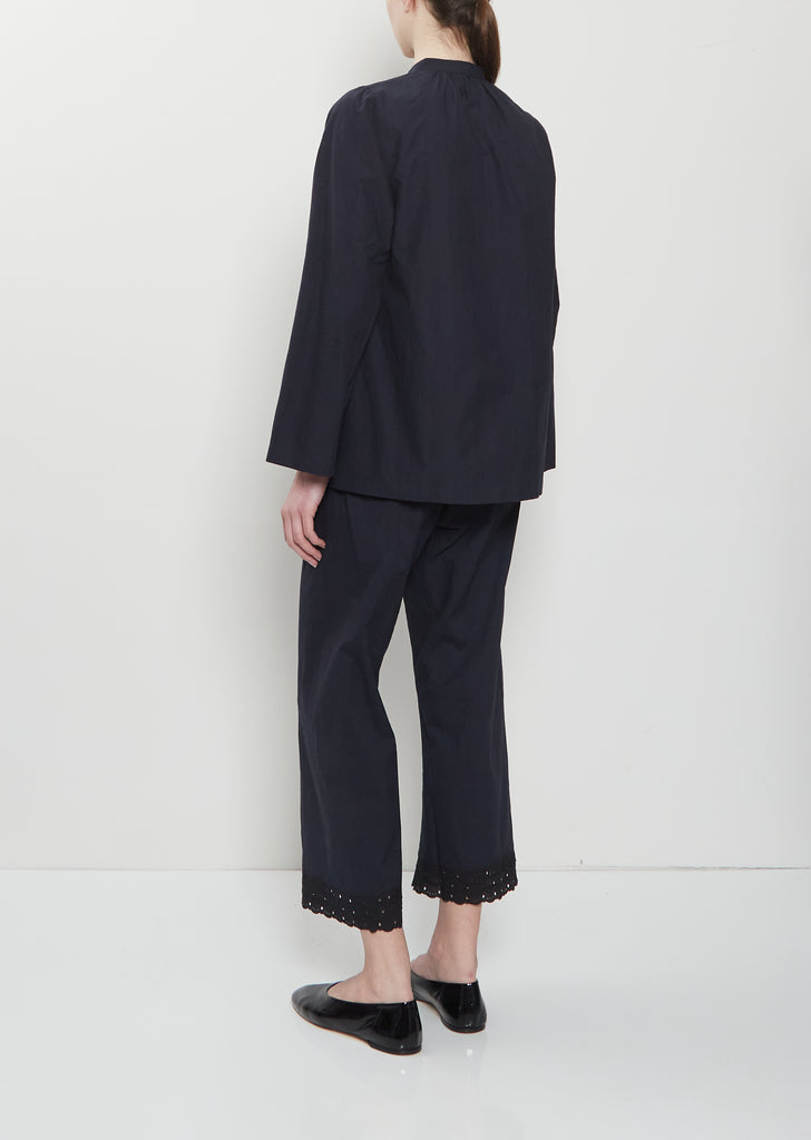 Khadi Cotton Kyrgyz Top — Midnight