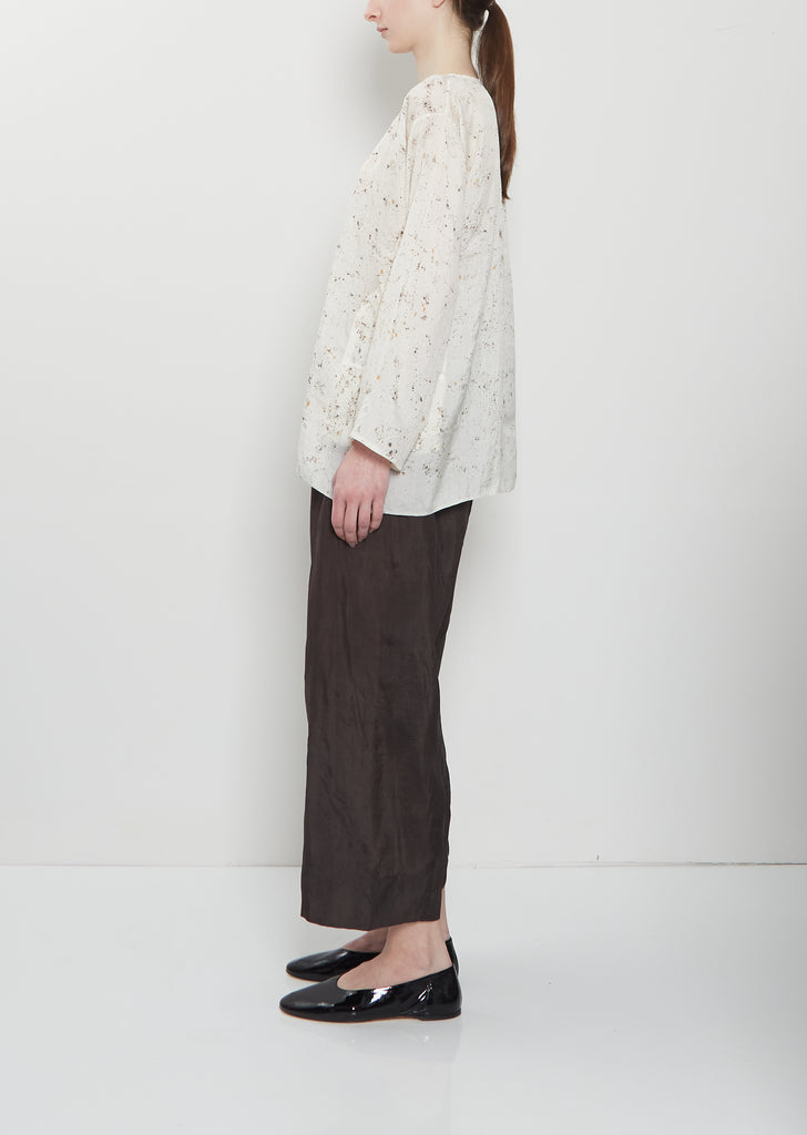 Temple Blessings Silk Tunisian Top — Marigold