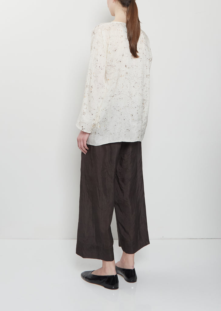 Temple Blessings Silk Tunisian Top — Marigold