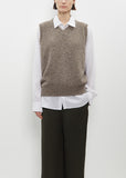 Wool High V-Neck Vest