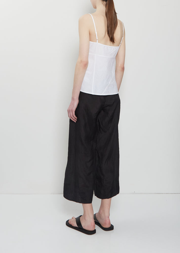 Khadi Silk Wide Leg Pants — Midnight