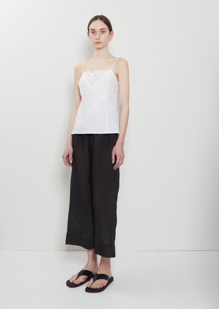 Khadi Silk Wide Leg Pants — Midnight
