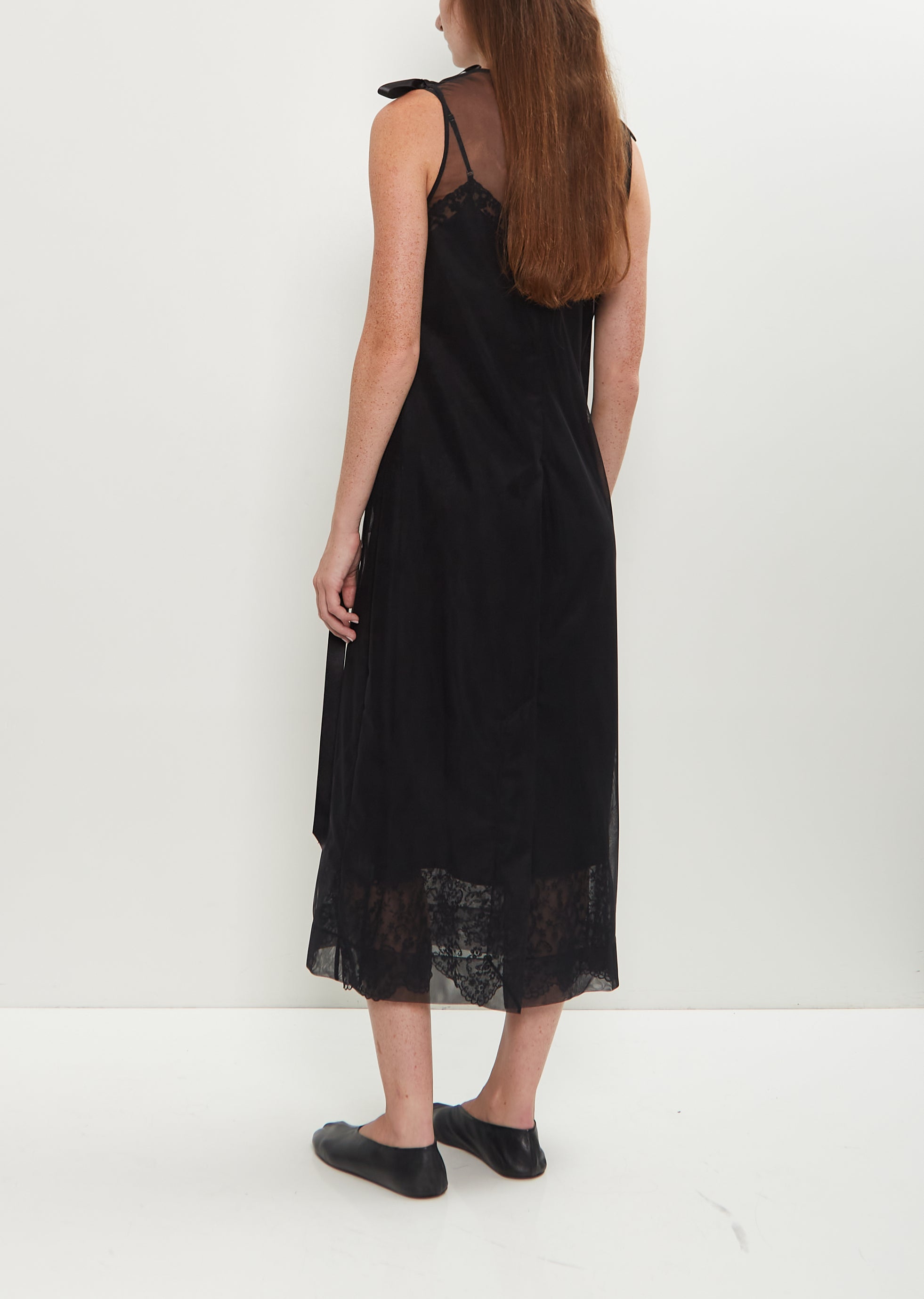 Simone Rocha Sheer Tulle Satin Bows Dress Black Size: 10 Simone Rocha Sheer Tulle Satin Bows Dress Black Size: 10
