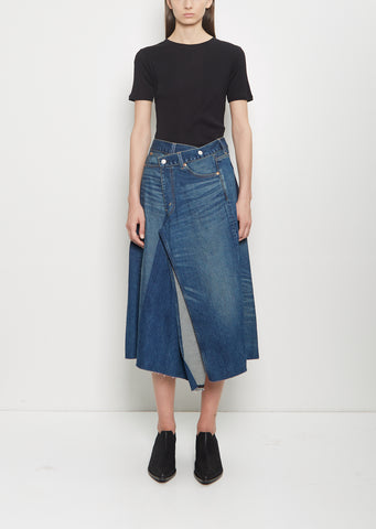 Levi's Denim Paneled Midi Skirt