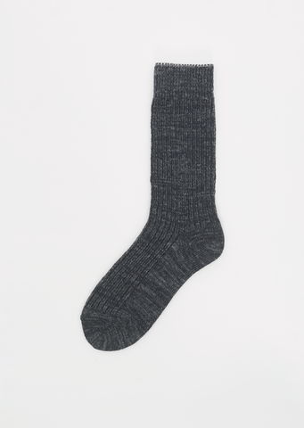 2x1 Rib Socks — Charchoal