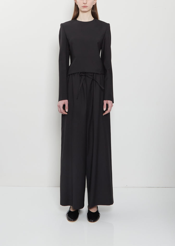 Drawstring Dinner Wool Trousers