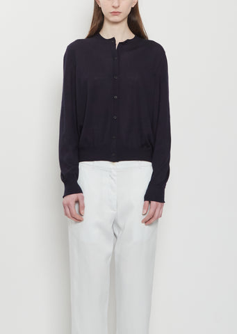 Battersea Cashmere Cardigan — Dark Navy