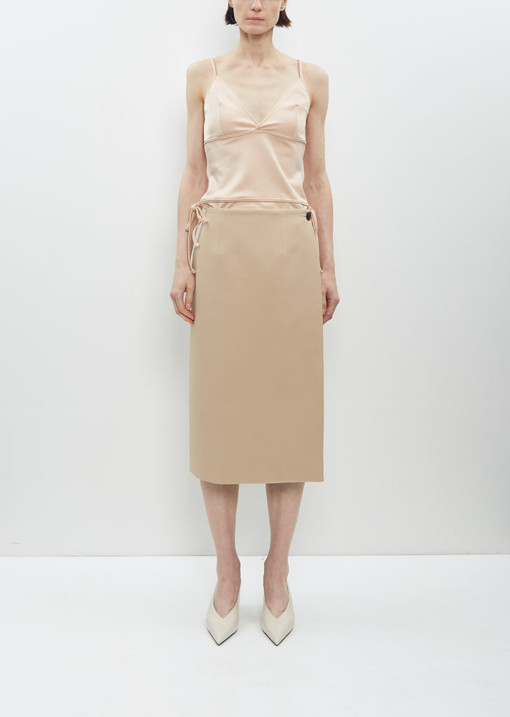 Reversible Midi Suit Skirt