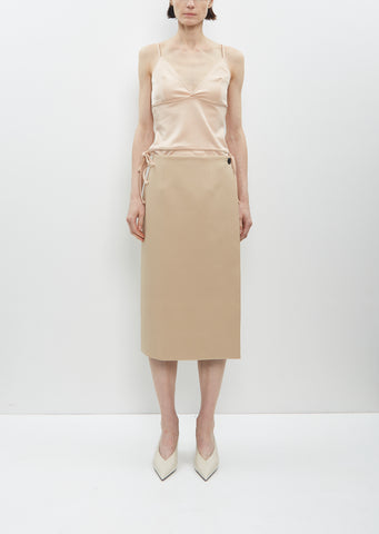 Reversible Midi Suit Skirt