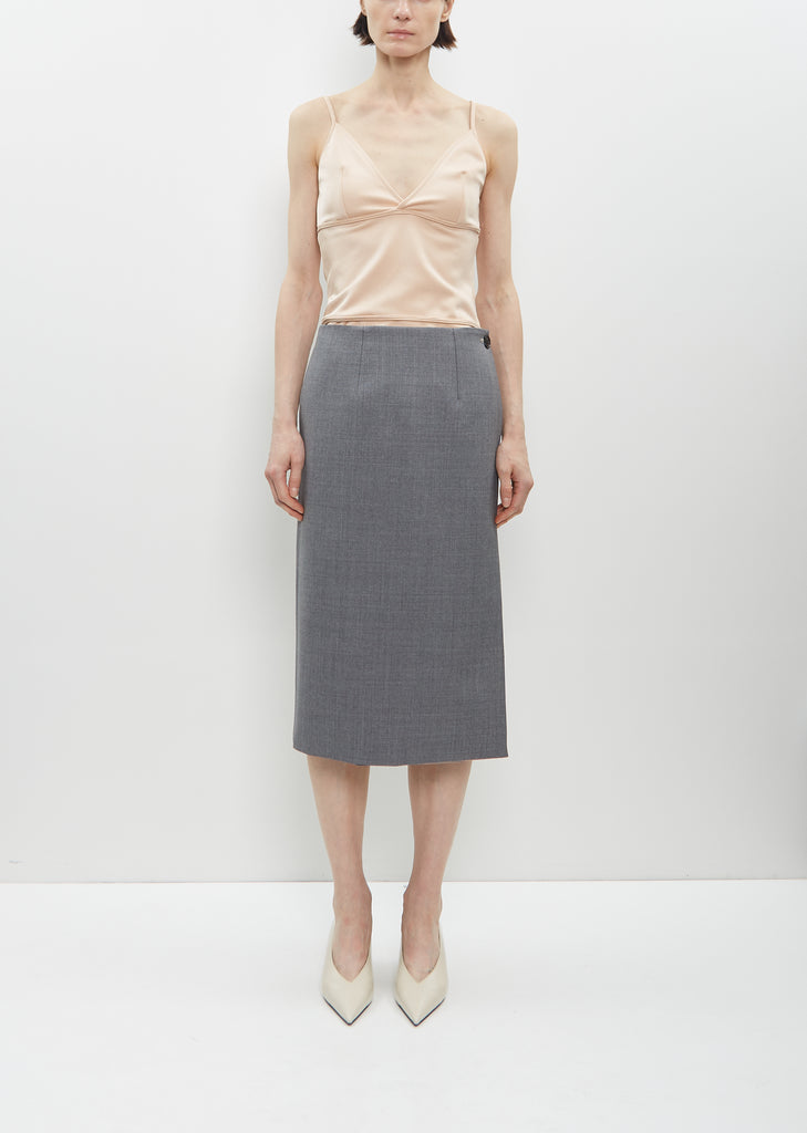 Reversible Midi Suit Skirt