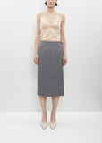 Reversible Midi Suit Skirt