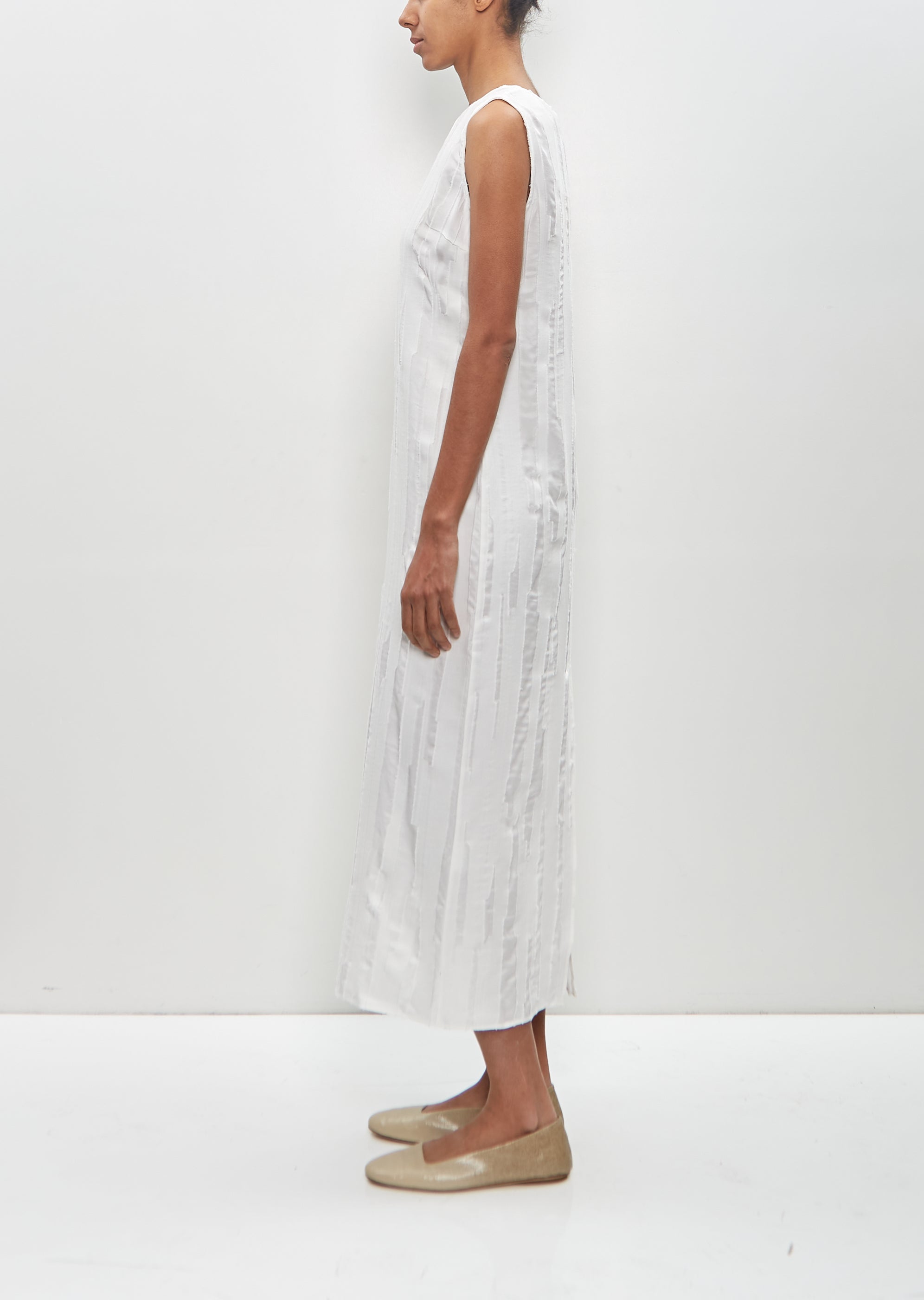 Silk Cotton Minga Fitted Midi Dress Ivory La Garonne Silk Cotton Minga Fitted Midi Dress Ivory La Garonne