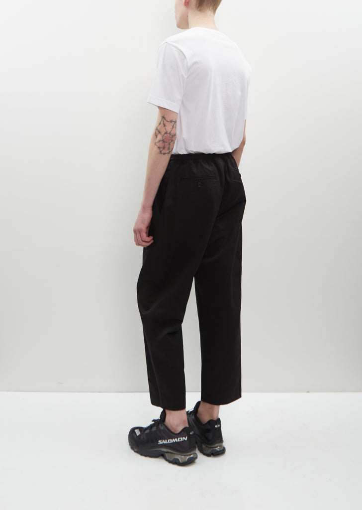Cotton Linen Twill Pant — Black