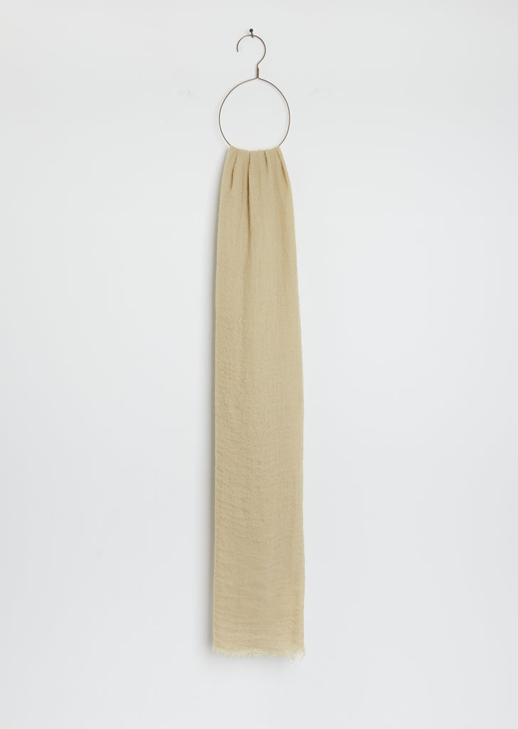 Woven Cashmere Scarf Mono — Beige