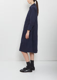 Pleated Cotton Shirt Dress