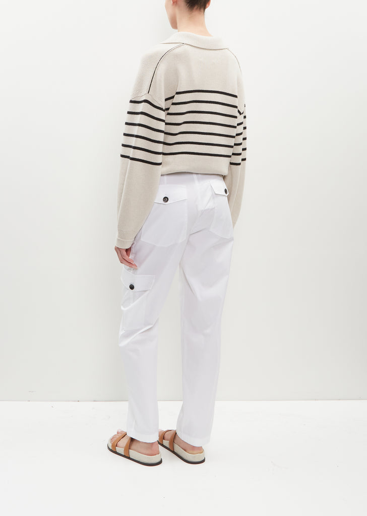 Cropped Cotton Cargo Pant