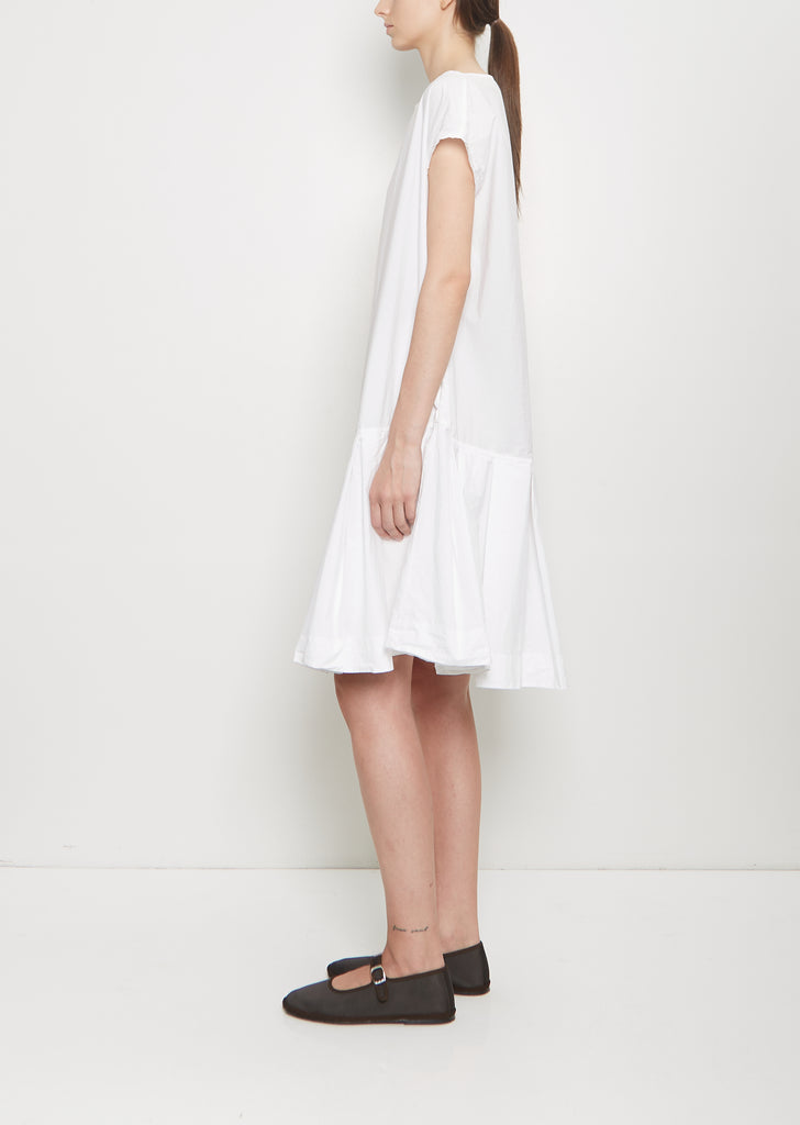 Tissue Cotton Low Waisted Dress — Milk