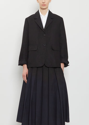 Flap Pocket Linen Blazer