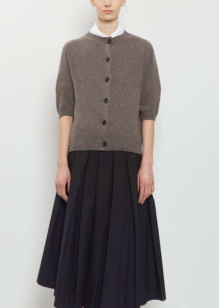 Short Sleeve Cashmere Cotton Cardigan — Elk