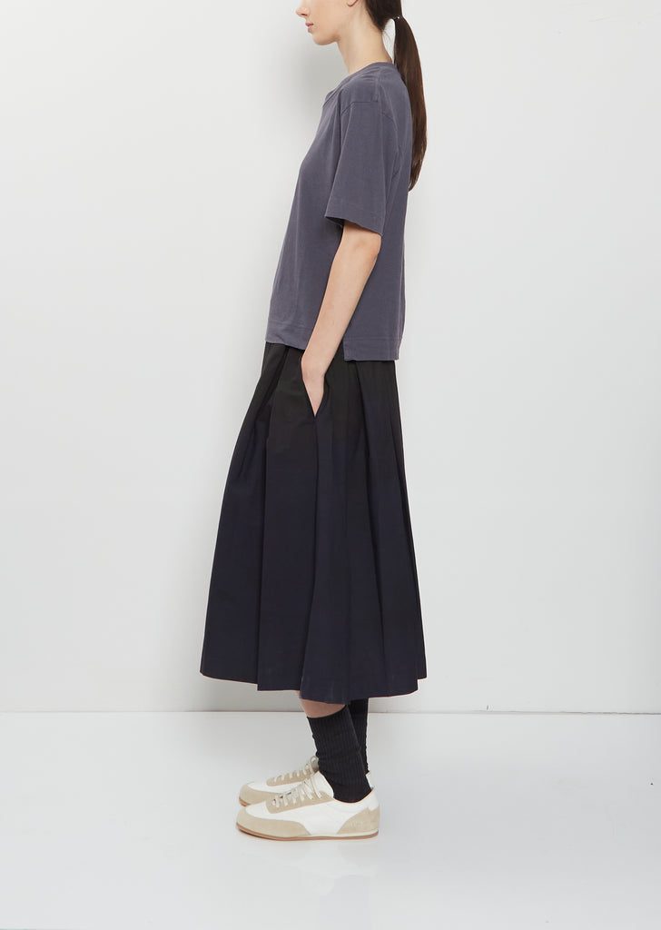 Simple Cotton Linen T-Shirt — Slate Blue