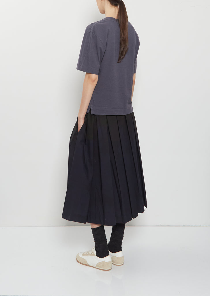 Simple Cotton Linen T-Shirt — Slate Blue