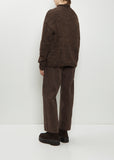 Hand-Knit Alpaca Merino Wool Sweater — Black Paint