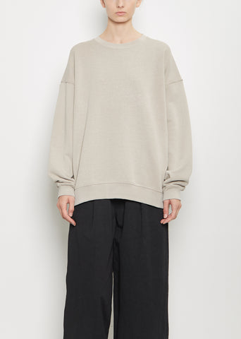 Pima Cotton Terry Crewneck — Washed Clay