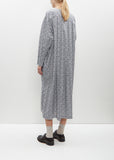 Back Wide Pleated Sleeping Shirt Dress