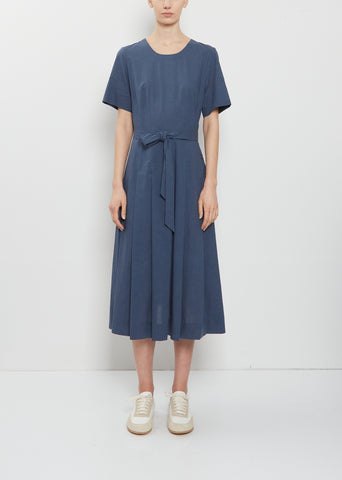 Belt Tie Cotton Dress