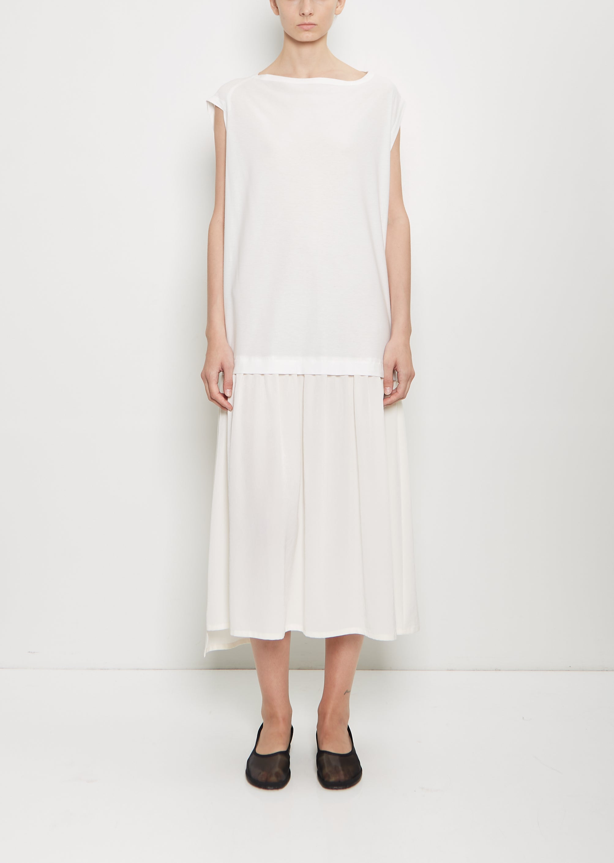 Stretch Jersey Sleeveless Dropwaist Dress La Garonne Stretch Jersey Sleeveless Dropwaist Dress La Garonne