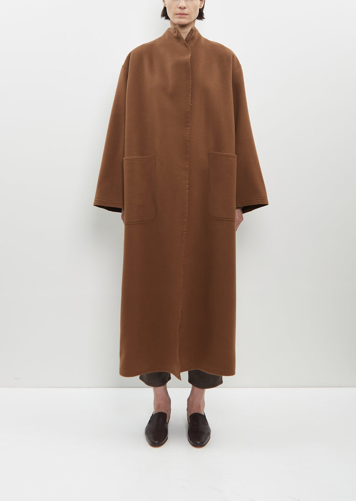 Wool-Cashmere Patch Pocket Coat with Cimossa