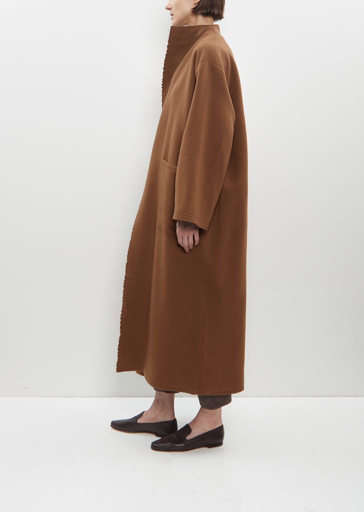 Wool-Cashmere Patch Pocket Coat with Cimossa