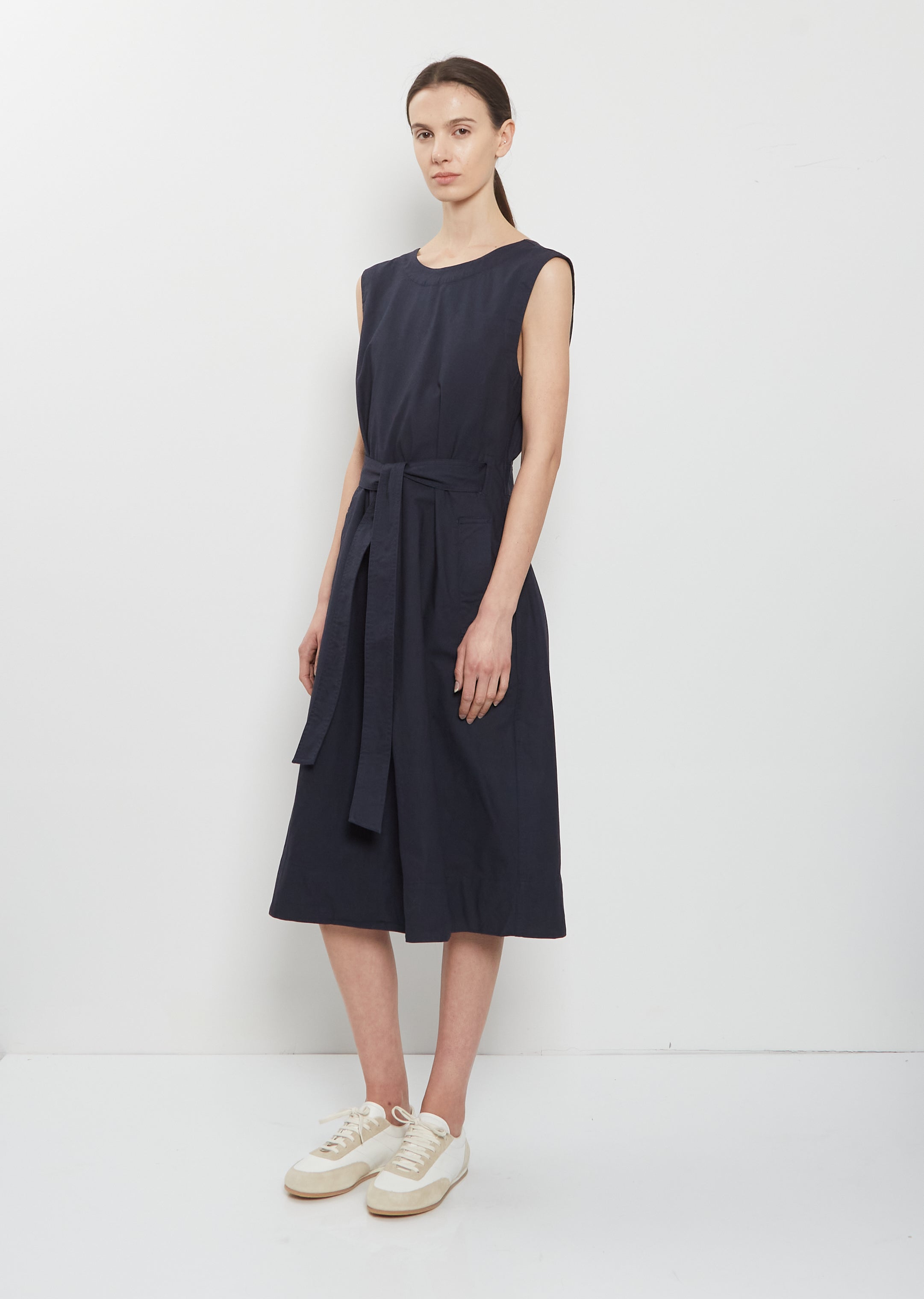 Cross Back Cotton Apron Dress La Garonne Cross Back Cotton Apron Dress La Garonne