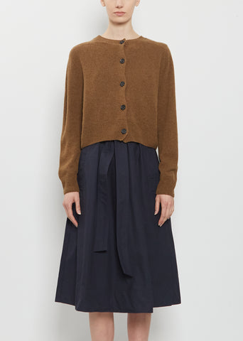 Cropped Merino Wool Cashmere Cardigan
