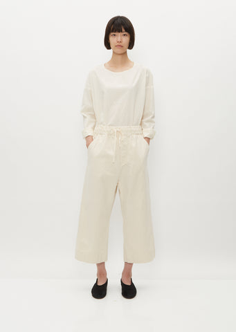 Wide & Short Trousers RC — Natural