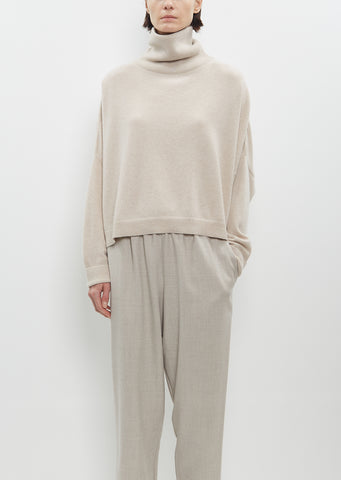 Cashmere T-Neck Chunky Sweater