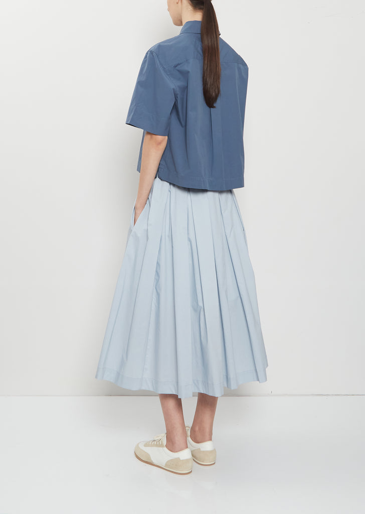 Cropped Uniform Cotton Shirt