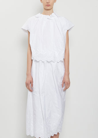 Gathered Cotton Tulip Top