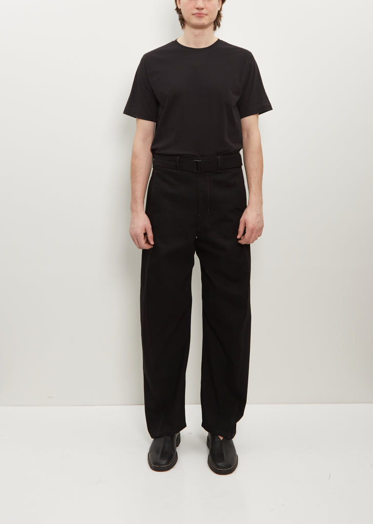 Twisted Belted Pants — Black