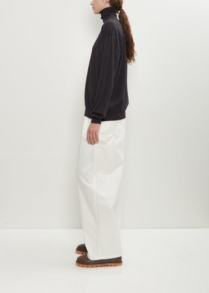 Maffei Wool Turtleneck Pullover — Charcoal Melange
