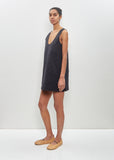 Nylon Scoop Neck Mini Dress