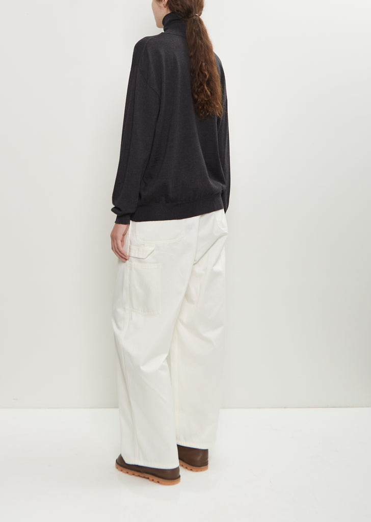 Maffei Wool Turtleneck Pullover — Charcoal Melange