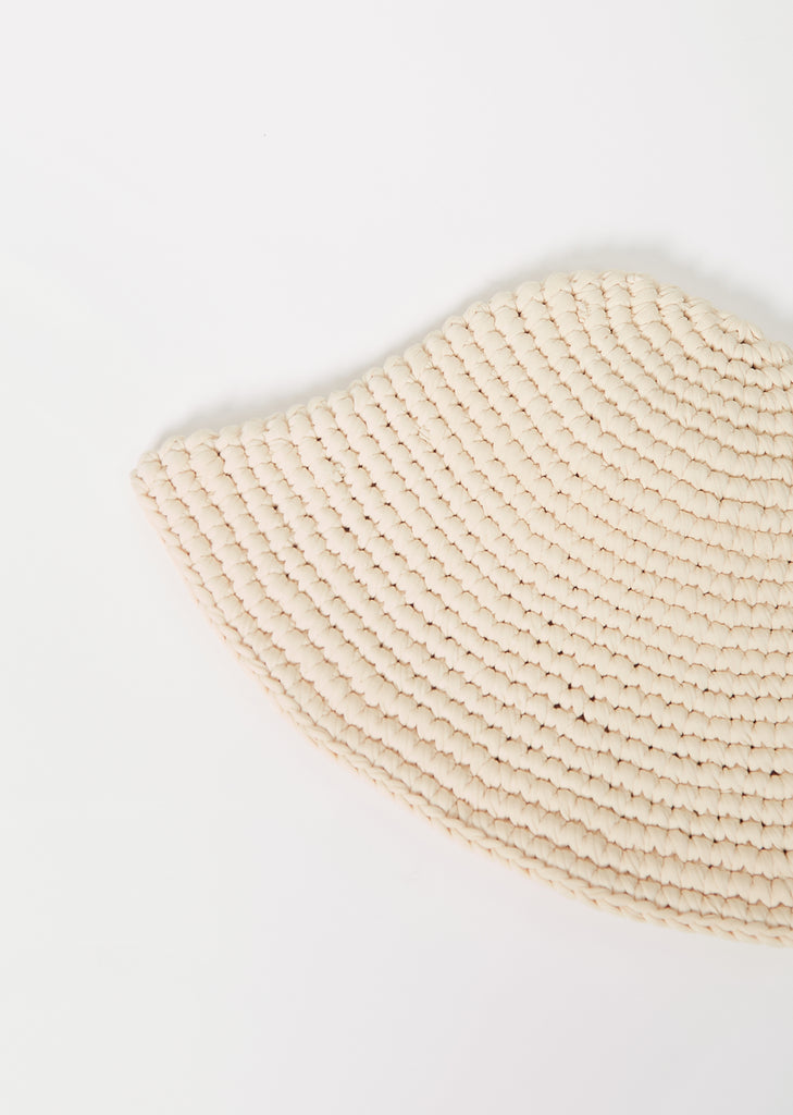 Pima Cotton Crochet Jersey Hat — Washed Ivory