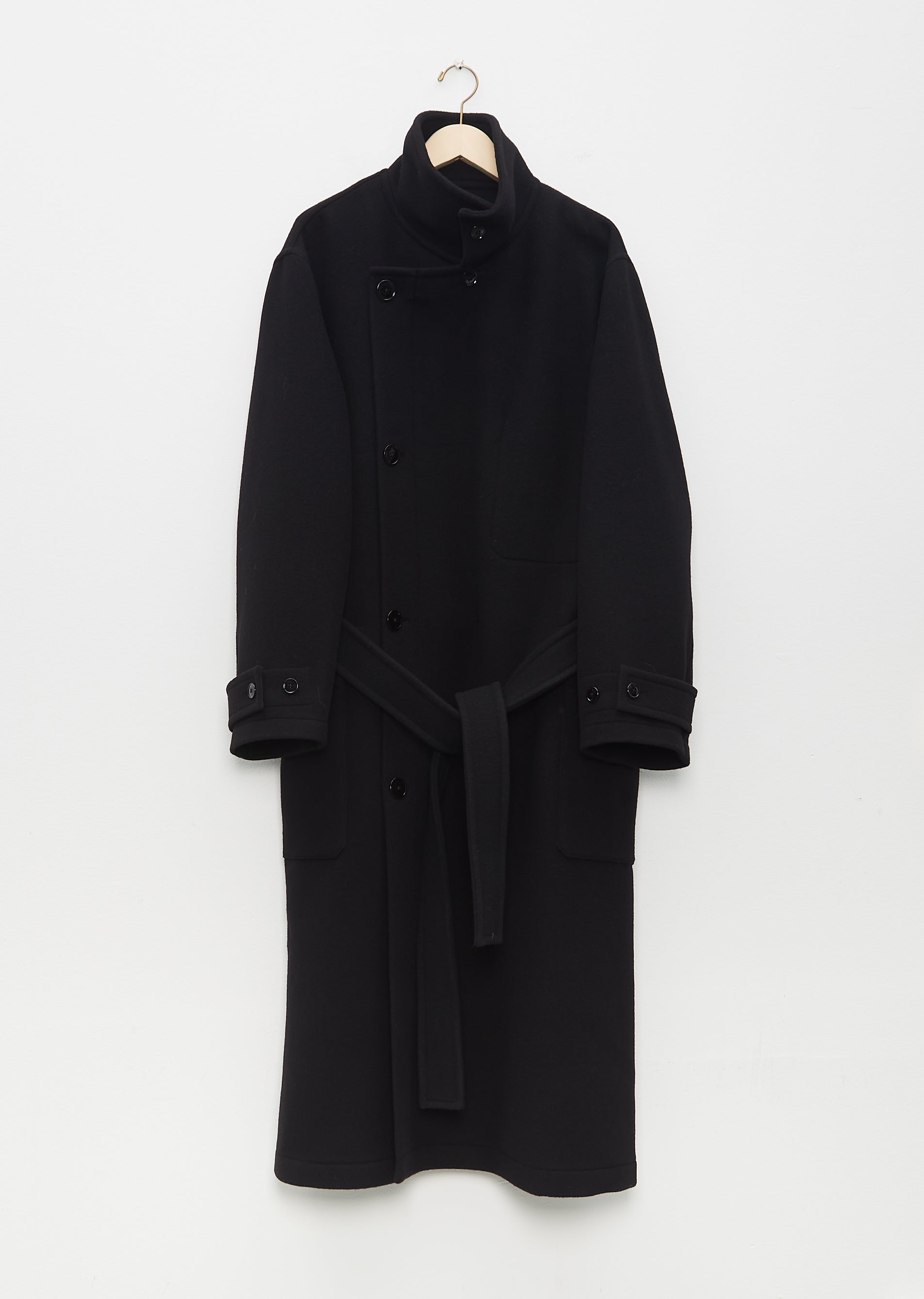 Osman black wrap hot sale gather coat